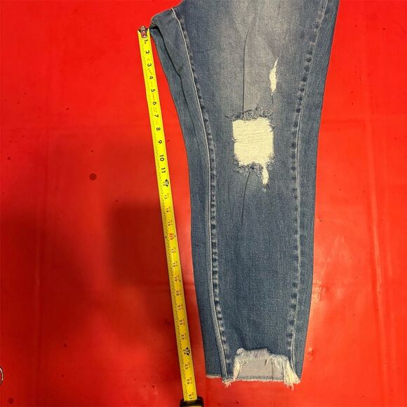 KanCan Women's Size 22 High-Rise Distressed Skinny‎ Jeans Blue Denim - Picture 9 of 10